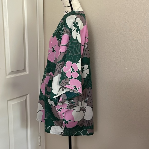 NWT Manuhealii Makapuʻu Dress Hibiscus Evergreen OS - Picture 3 of 11